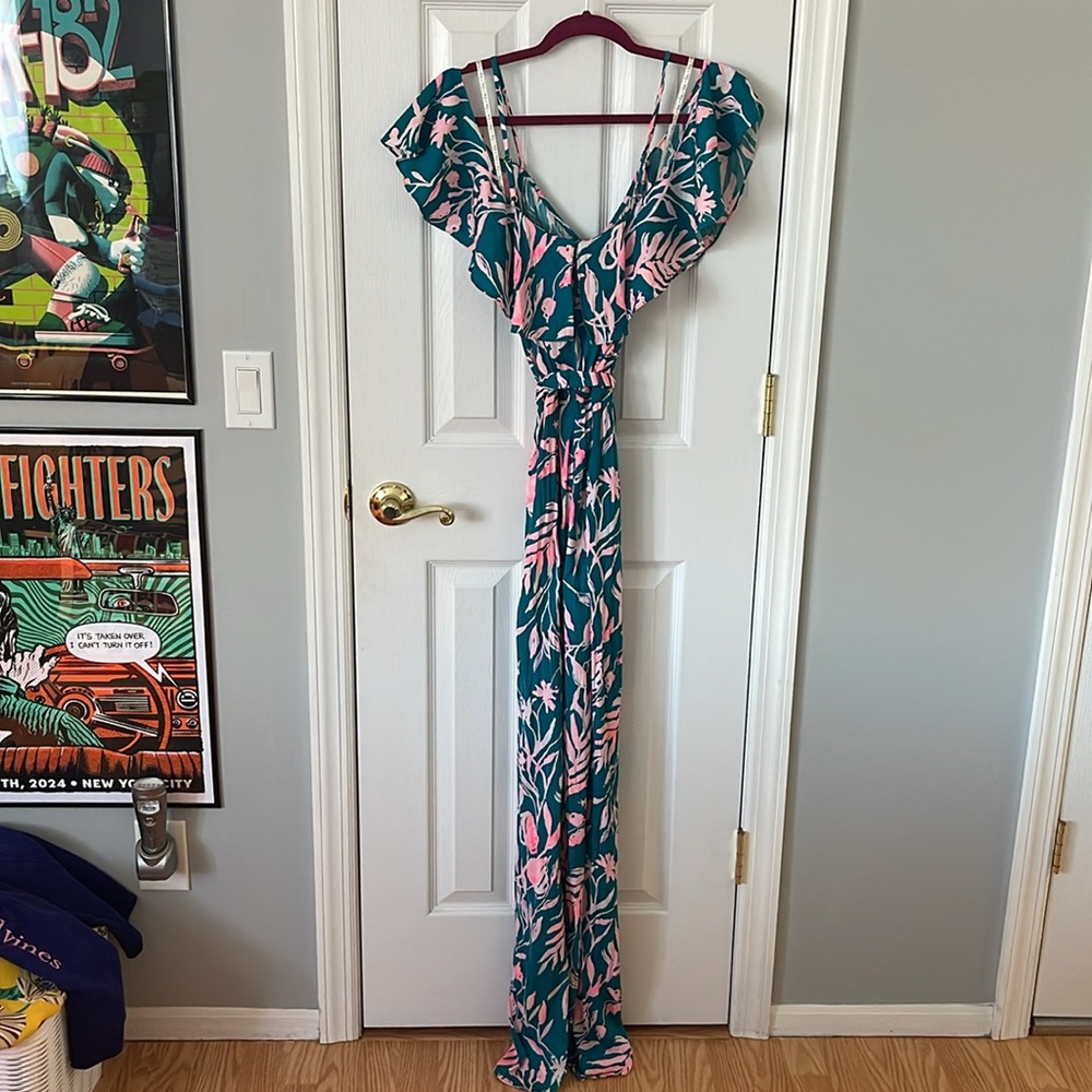 summer or vacation patterned jumpsuit - Lilly Pulitzer Emilea Jumpsuit NWT - Picture 9 of 9